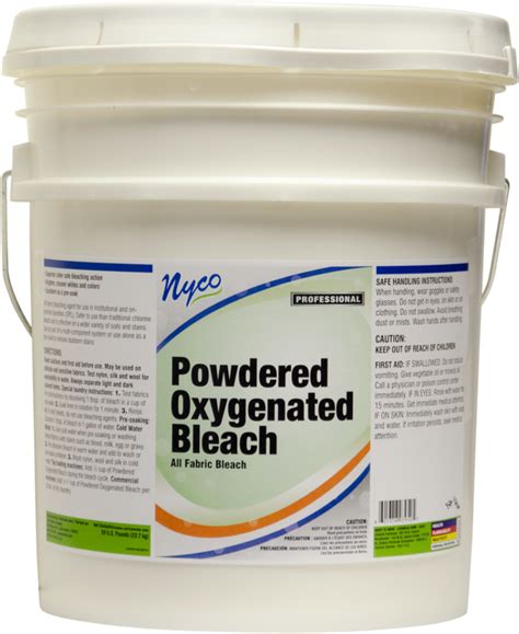 Oxygen bleach powder - Oxygen Bleaching Powder. • Safely removes tea, coffee & food stains from china, plastic, glass & urns. • Suitable for melamine plastics. • Non-abrasive granular destaining powder with stable oxygen bleach that removes stains from surface. • Can also be used as a laundry pre-soak for stain removal.